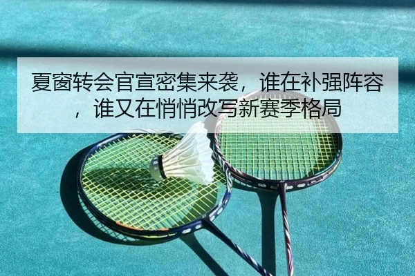 夏窗转会官宣密集来袭，谁在补强阵容，谁又在悄悄改写新赛季格局